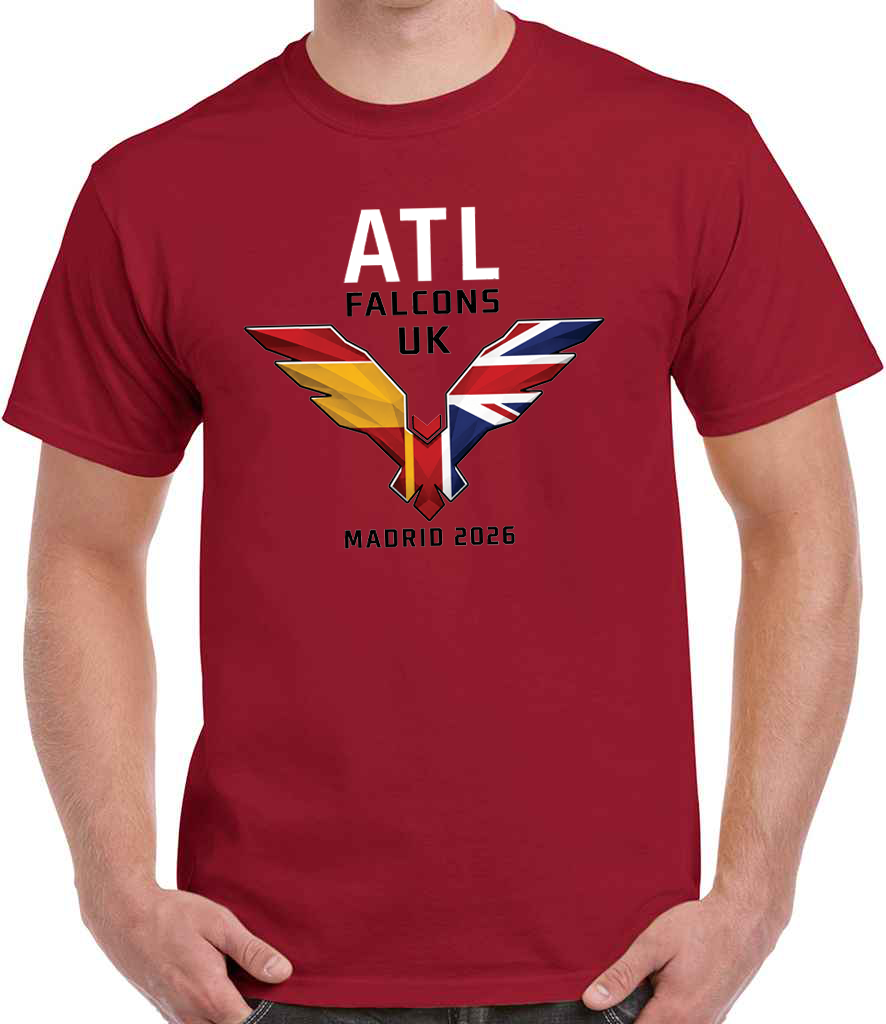 ATL Falcons UK Madrid Game Large Logo T-Shirt - White