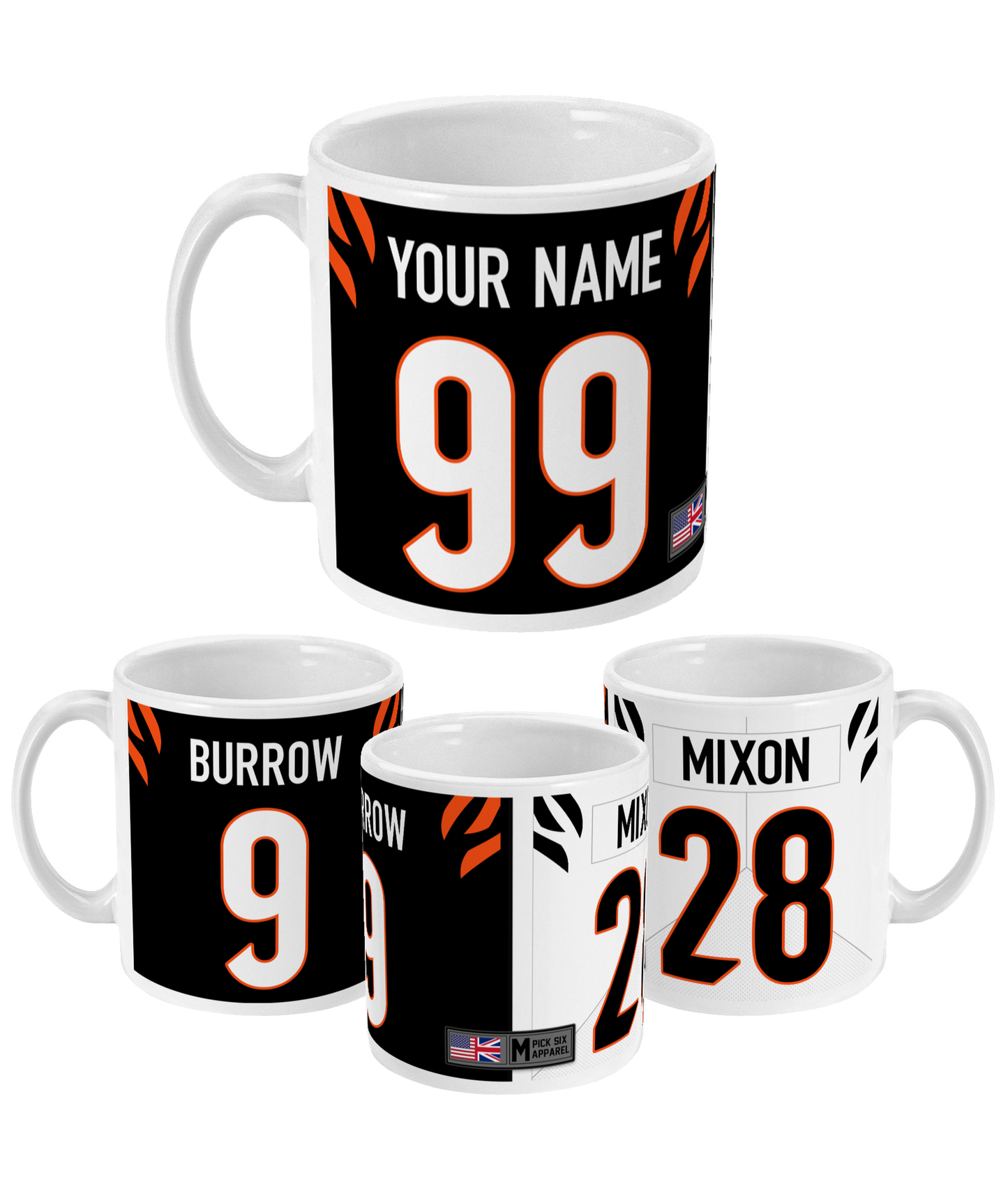 Cincinnati - personalisierter Home/Road-Becher