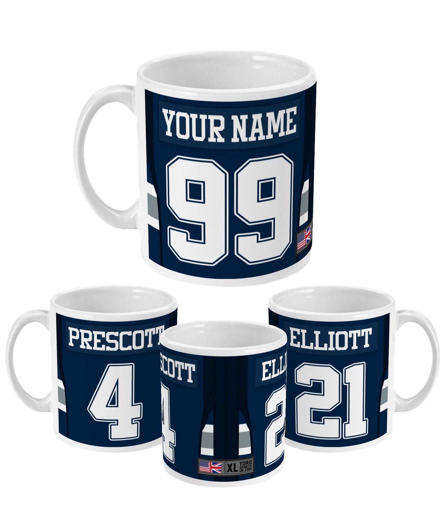 Dallas - personalisierter Zuhause-Becher