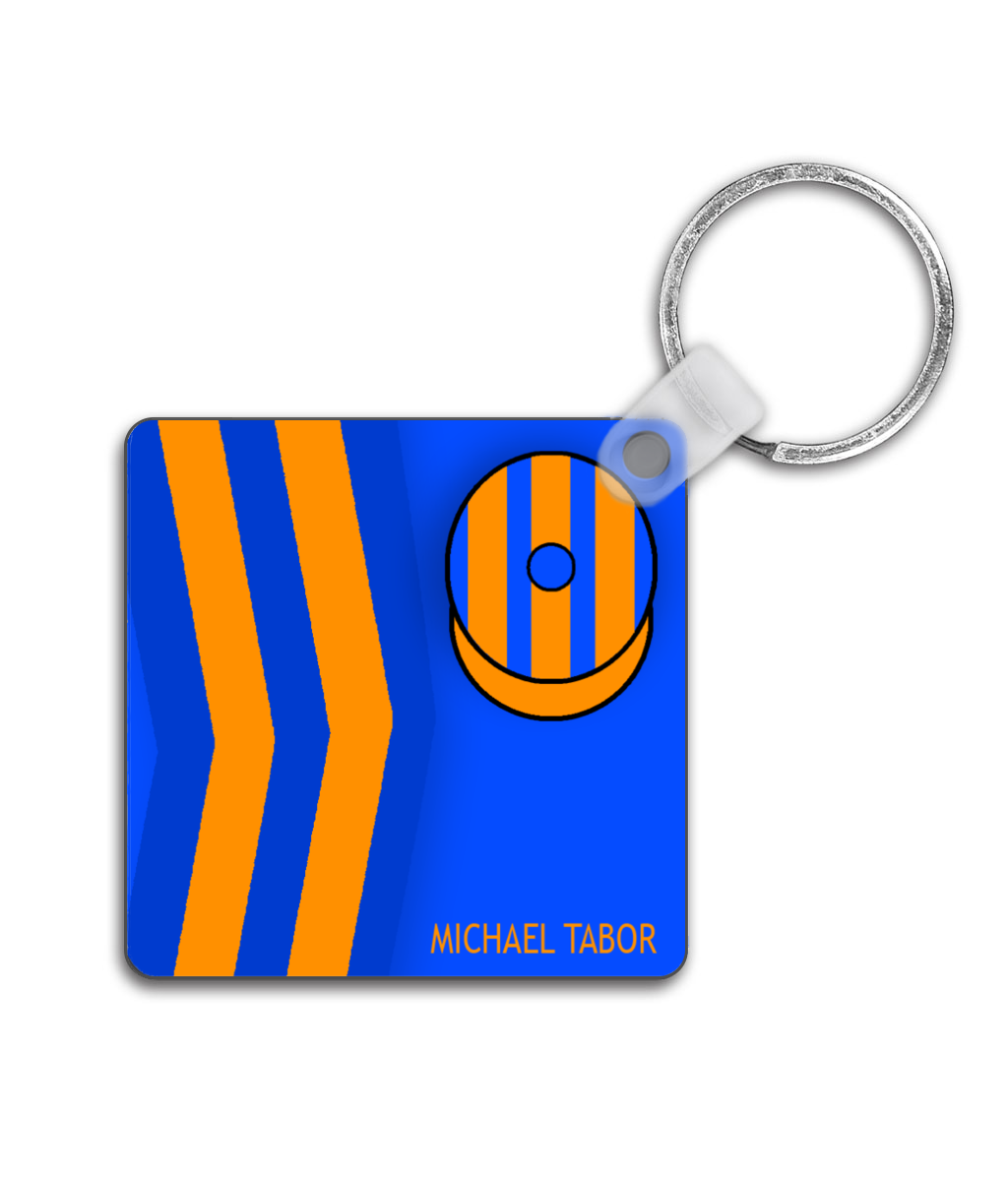 Michael Tabor Silks - Double Sided Keyring