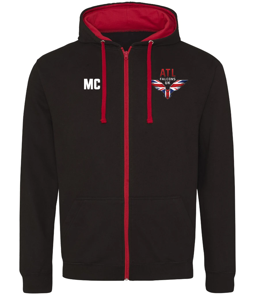 ATL Falcons UK Contrast Zip Hoodie