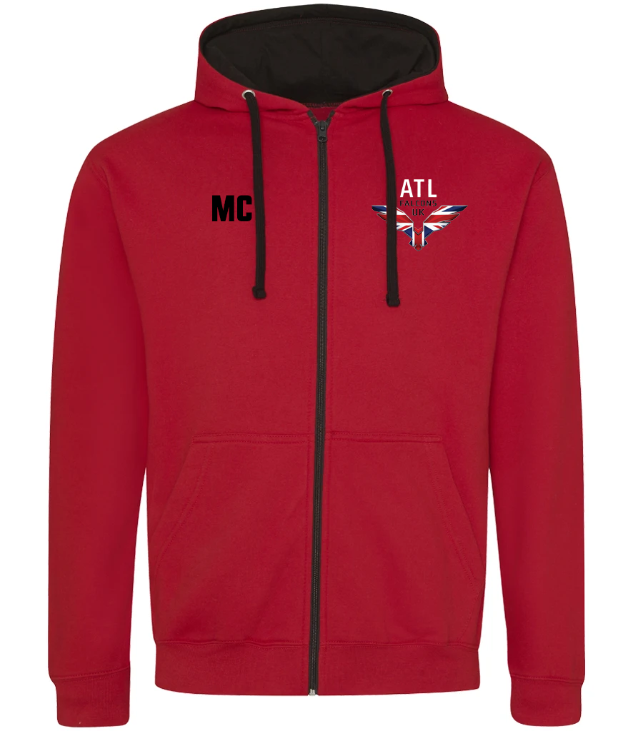 ATL Falcons UK Contrast Zip Hoodie