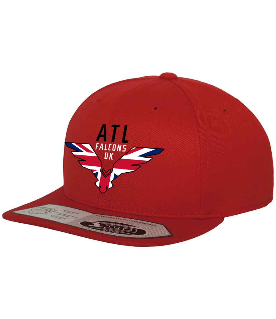 ATL Falcons UK - Embroidered Logo Snapback Cap - Red