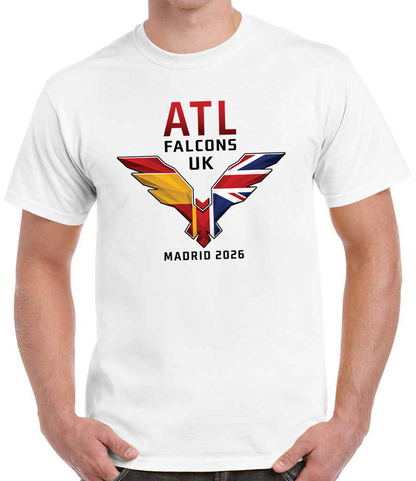 ATL Falcons UK Madrid Game Large Logo T-Shirt - White