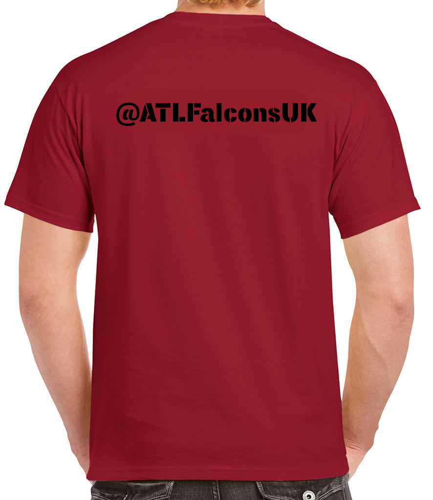 ATL Falcons UK Large Logo T-Shirt - Red