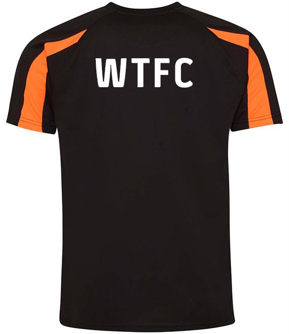 Wokingham Town FC Coaches Performance Shirt - Black / Orange