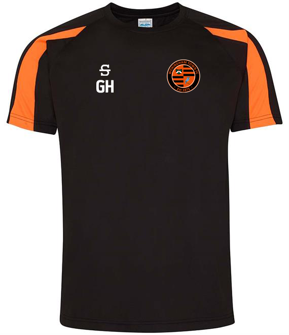 Wokingham Town FC Coaches Performance Shirt - Black / Orange