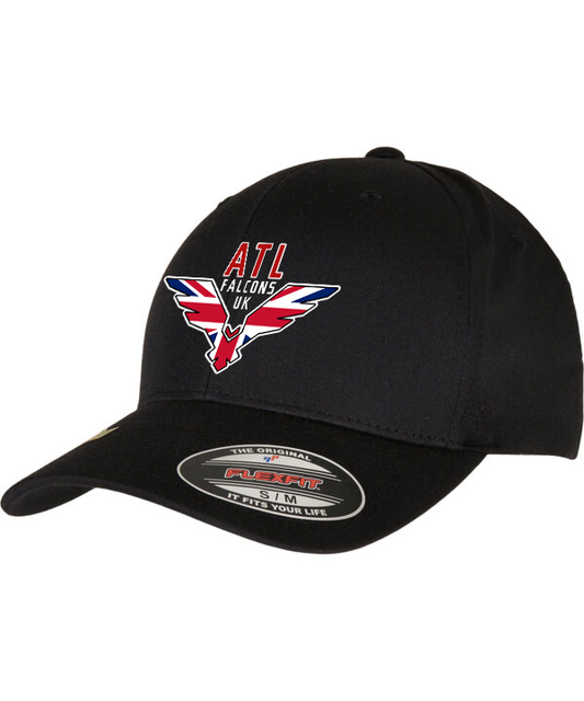 ATL Falcons UK - Embroidered Logo Flexfit Cap - Black