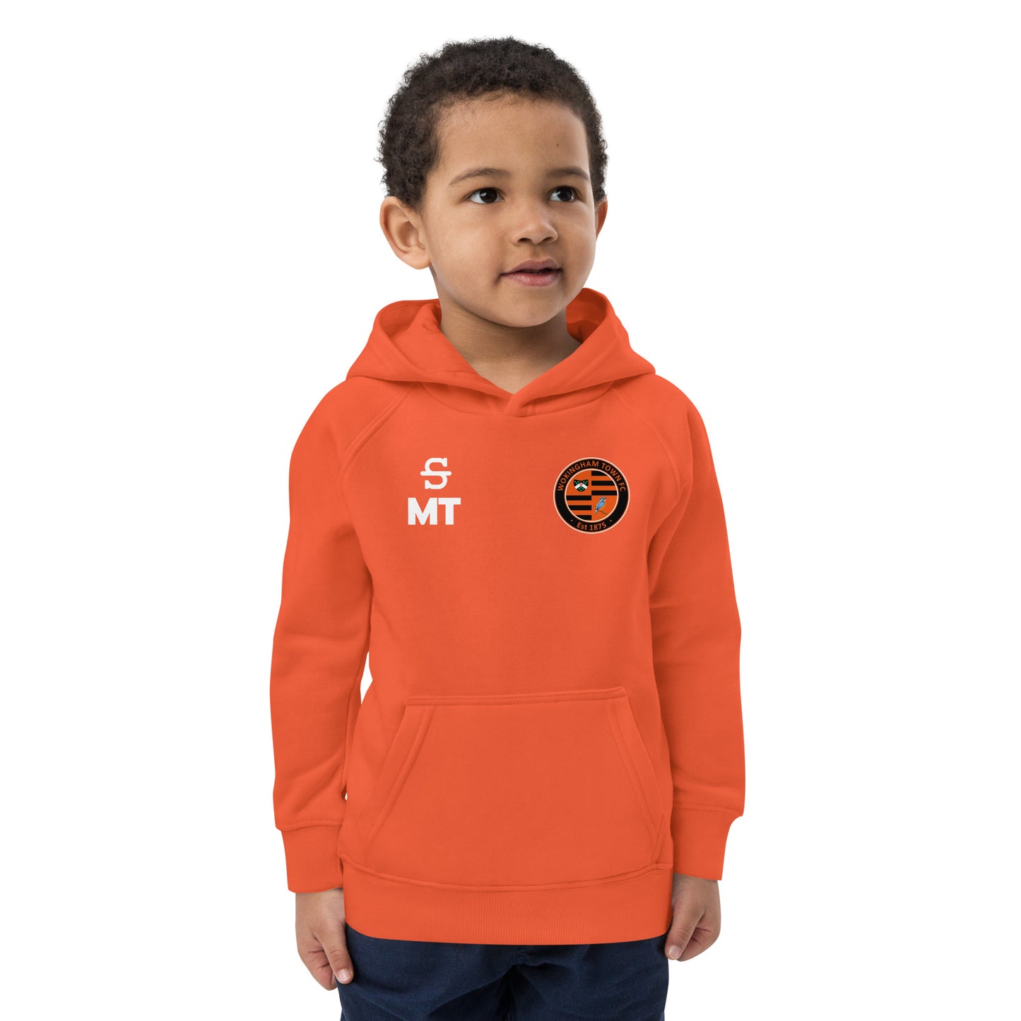 Wokingham Town F.C Personalised Kids Hoodie - Orange