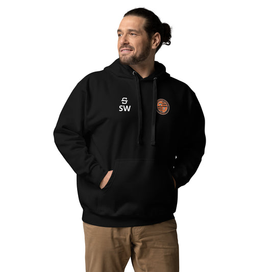 Wokingham Town FC Adult Personalised Heavyweight Hoodie - Black