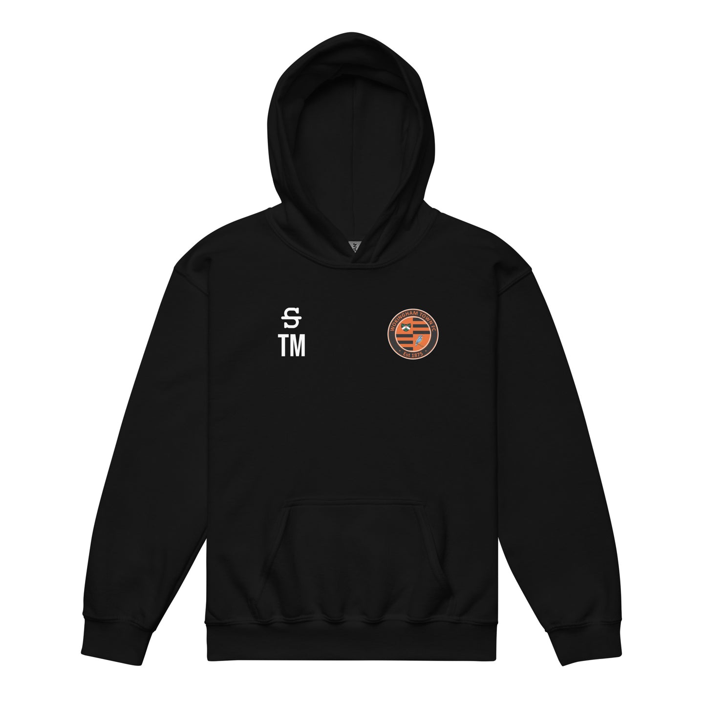 Wokingham Town FC Personalised Kids Hoodie - Black