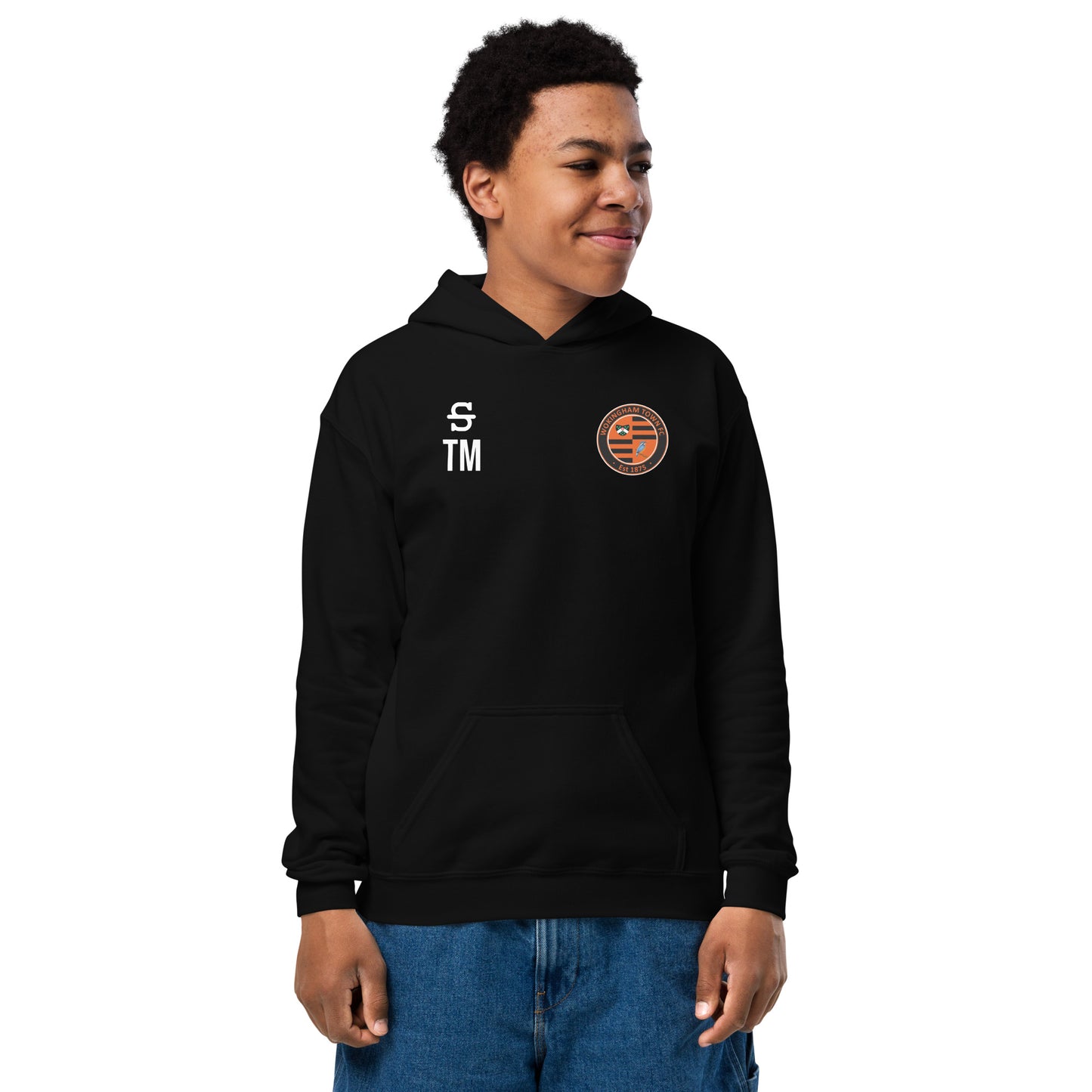 Wokingham Town FC Personalised Kids Hoodie - Black