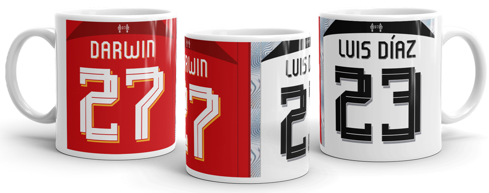 Liverpool - 2022/23 Personalised Home Away Shirt Mug