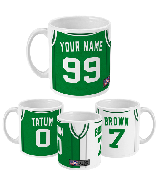 Boston - kundenspezifische personalisierte Basketball-Jersey-Tasse