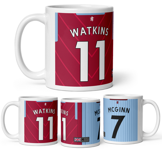Aston Villa - Personalised Home/Away Mug
