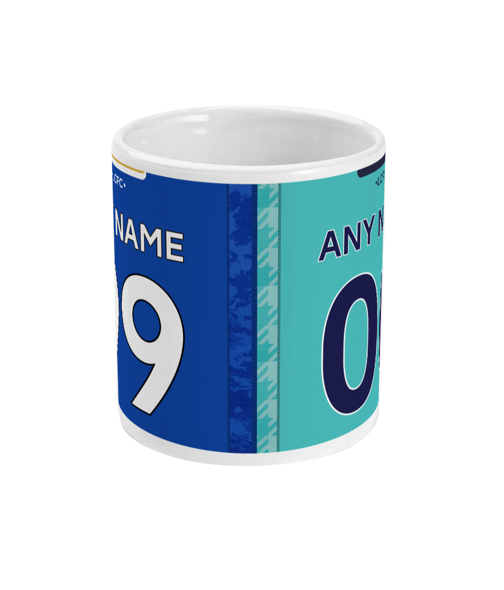 Leicester City - Mug personnalisé domicile/extérieur 2021/22