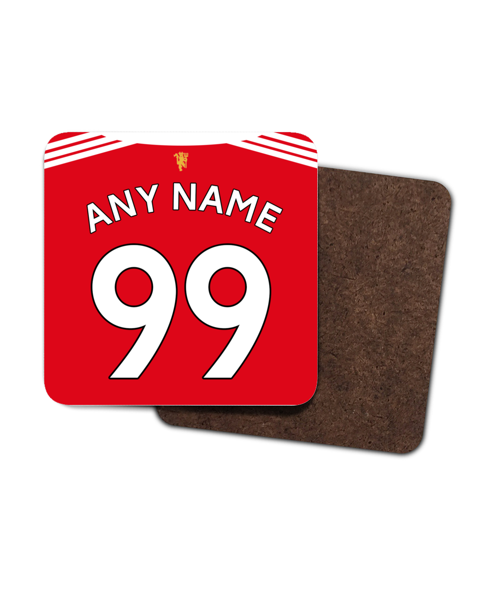 Man United - Personalised 2021/22 Home Drinks Coaster