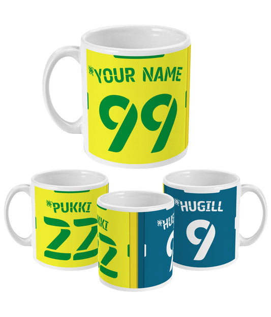 Norwich City - Personalised Home/Away Mug